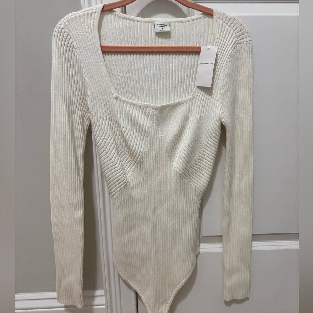 White Abercrombie and fitch bodysuit